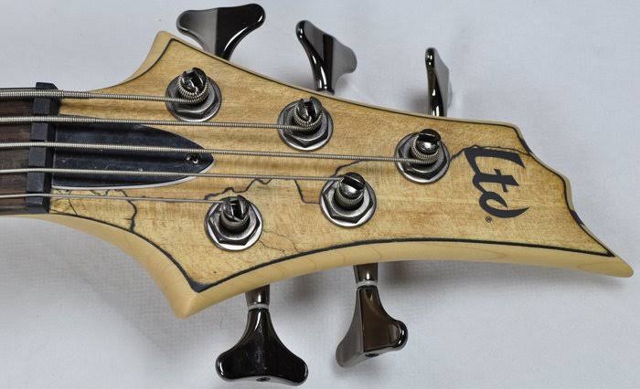 ESP LTD B-205 Fretless Spalted Maple Natural Satin 5 String Bass - Image 8