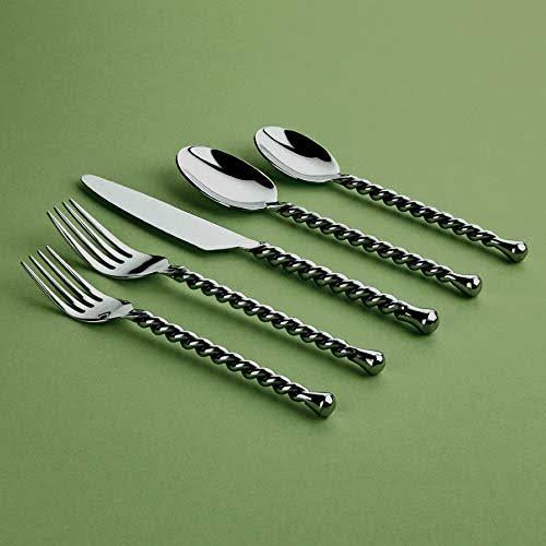Gourmet Settings Silver Tear 20-Piece Flatware Set Service for 4 - Image 3
