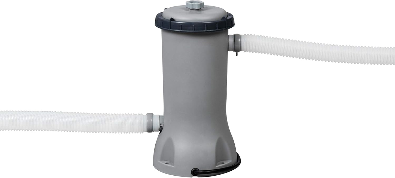Bestway 56655E Power Steel 16ft x 10ft x 42in Outdoor Oval Frame Above Ground Swimming Pool Set with 1000 GPH Cartridge Filter Pump, Ladder, and Cover - Image 15
