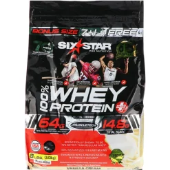 Six Star Pro 100% Whey Protein Plus Vanilla Cream 8 lbs.