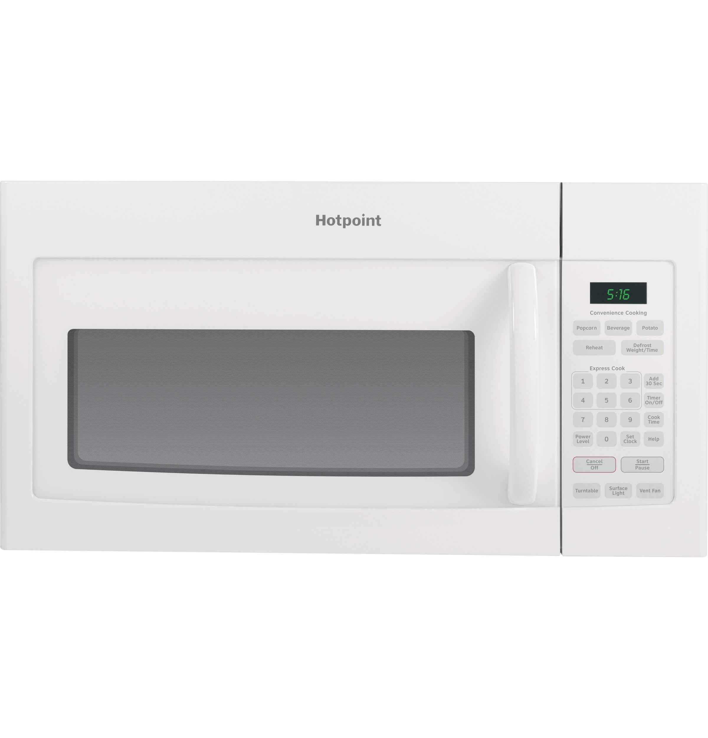Hotpoint RVM5160DHWW 1.6 Cu. ft. Over-the-range Microwave Oven – White
