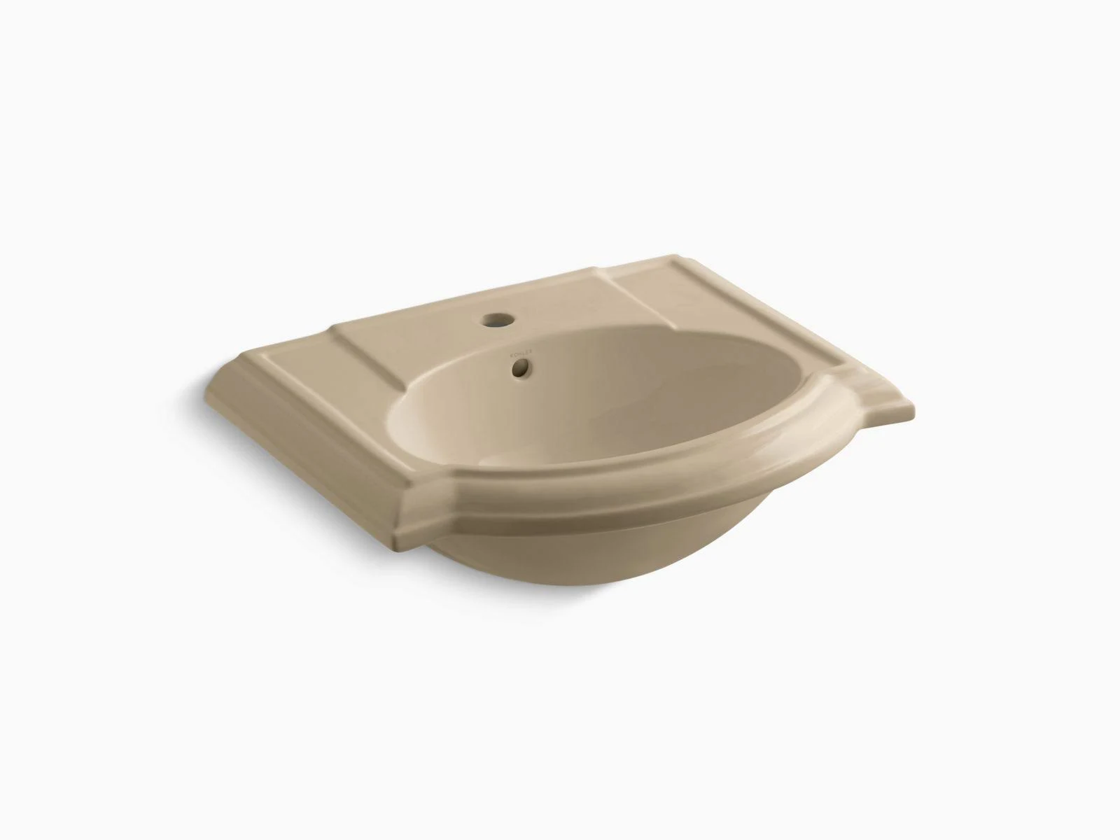 KOHLER K-2287-1-33 Devonshire Bathroom Sink with Single Faucet Hole, Mexican Sand