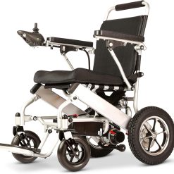 Alternative view of Fold & Travel Lightweight Motorized Electric Power Wheelchair Scooter, Aviation Travel Safe Electric Wheelchair Foldable Heavy Duty Power Wheel Chair