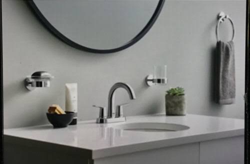 Grohe Veletto 4 in. Centerset 2-Handle High-Spout Bathroom Faucet in Starlight Chrome 20582000 - Image 8