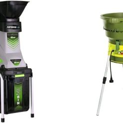Earthwise GS70015 15-Amp Garden Corded Electric Chipper, Collection Bin