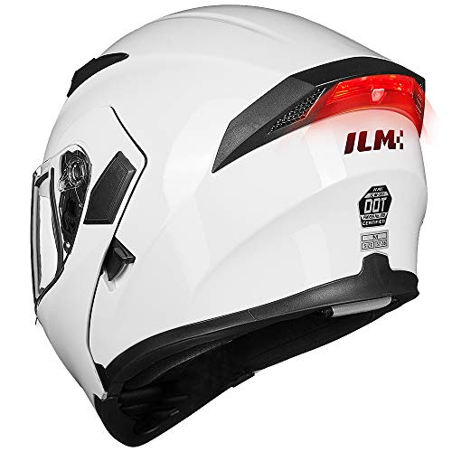 ILM Motorcycle Dual Visor Flip up Modular Full Face Helmet DOT 6 Colors Model 902 - Image 37