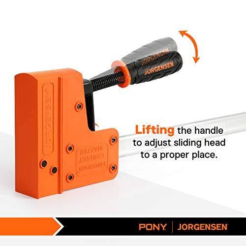 Jorgensen 48-Inch Bar Clamps, 90??Cabinet Master Parallel Jaw Bar Clamp Set, 2-Pack - Image 3