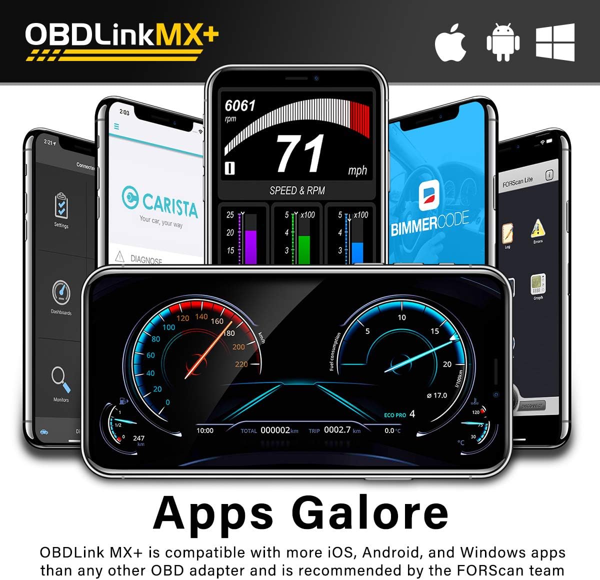 OBDLink MX+ OBD2 Bluetooth Scanner for iPhone, Android, and Windows - Image 3