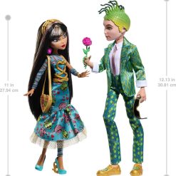 Alternative view of Monster High Cleo De Nile and Deuce Gorgon Collectible Dolls, Howliday Love Edition 2-Pack