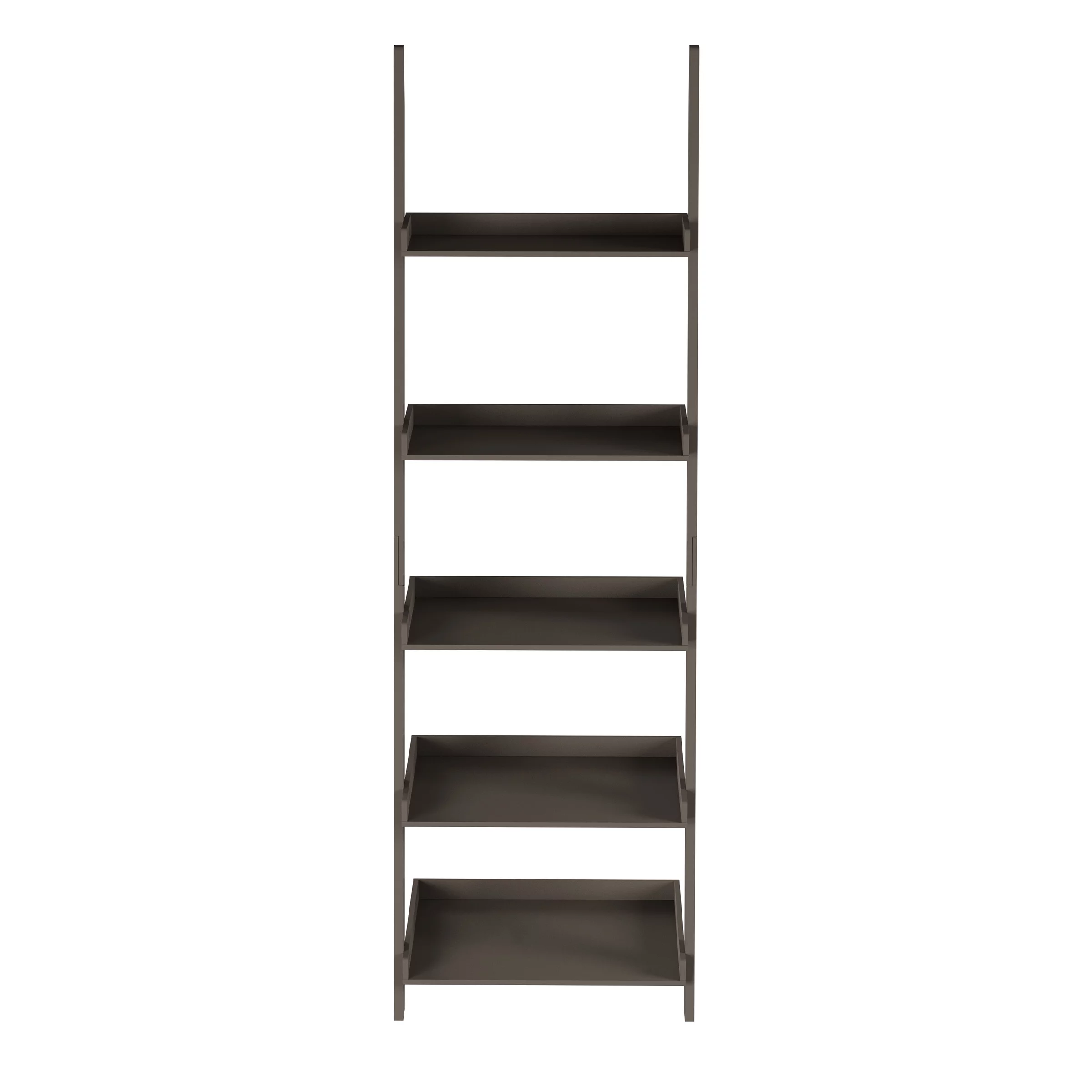 Ladder Bookshelf- 5 Tier Leaning Decorative Shelves for Display-Slate Gray Shelf Stand-Living Room Bathroom & Kitchen Shelving by Lavish Home - Image 8
