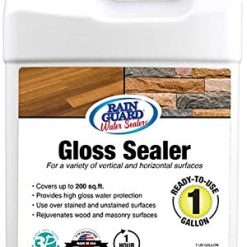 Rain Guard Water Sealers SP-1102 Gloss Sealer Concentrate Makes 1 Gallon- Gloss Water Repellent for Wood, Concrete, Brick, Stone, and Masonry – Water-Based Acrylic Sealer