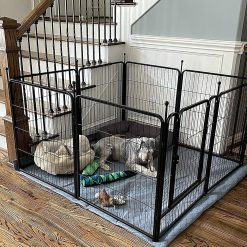 Alternative view of FXW Dog Pen Playpen, 8/32 Panels Pet Fence Playpen Gate Cage Kennel Indoor Outdoor Yard RV Camping for Puppies Small/Medium/Large Dogs, 32 Height