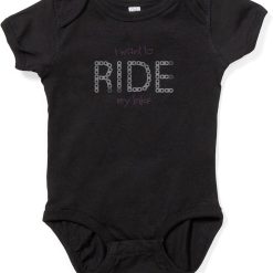 CafePress I Want To Ride My Bike Infant Bodysuit Baby Romper Dark