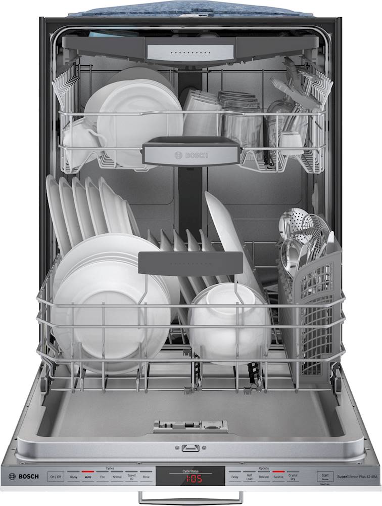 Bosch – 800 Series 24 Top Control Built-In Dishwasher with CrystalDry, Stainless Steel Tub, 3rd Rack, 42 dBa – Custom Panel Ready - Image 20
