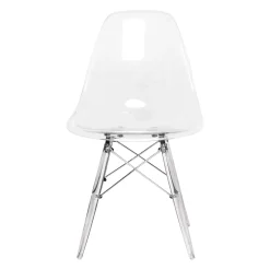 Alternative view of Dover Molded Side Chair with Acrylic Base, Set of 4 – Clear