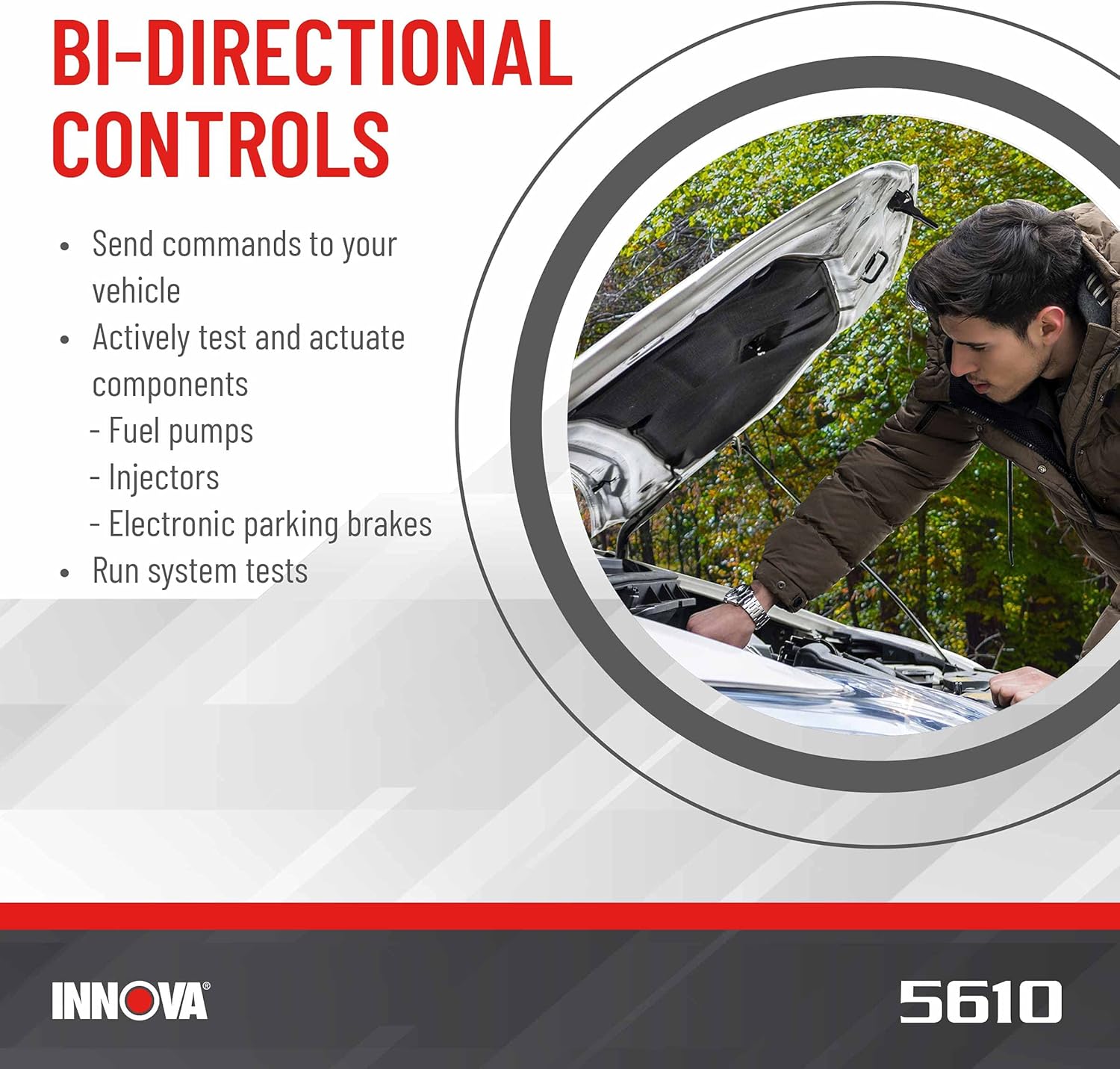 INNOVA 5610 – Newest 2022 OBD2 Diagnostic Code Scanner – BiDirectional System Test, Special Reset Function, All System Scan, Live Data - Image 3