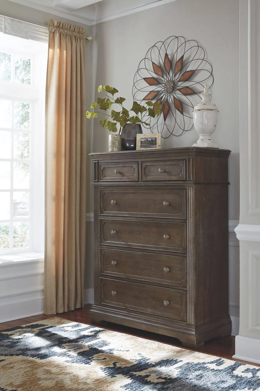 Mikalene – Brown Metallic – Six Drawer Chest B737-46 - Image 3