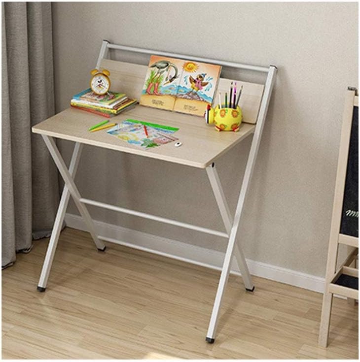 Folding Computer Desk, Space-Saving Home Office Desk Working Table with Storage Shelf, Multipurpose Foldable - Image 4