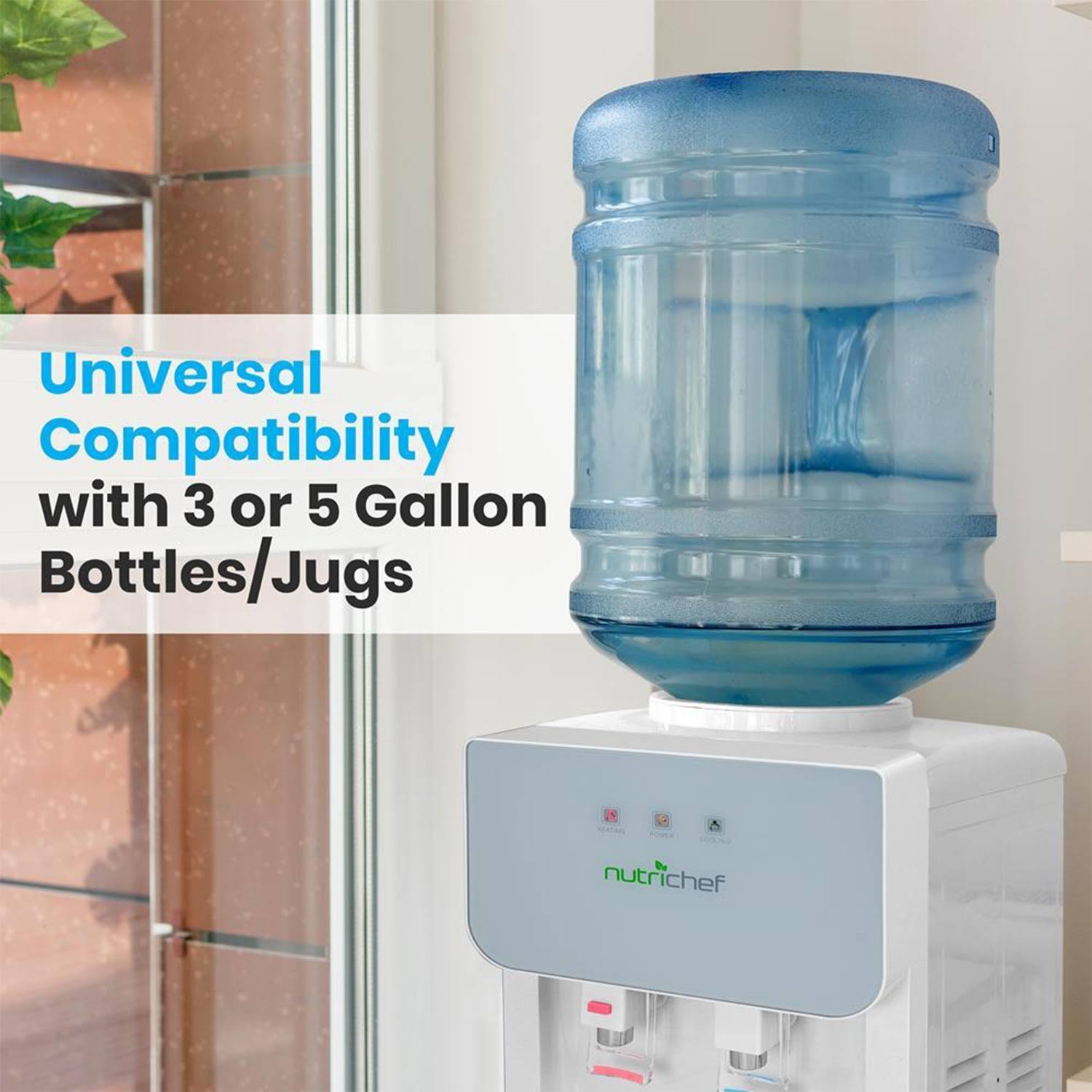 Nutrichef PKTWC36SL Universal Top Loading Hot and Cold Water Dispense - Image 2