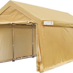 Quictent 10??x20?? Carport Heavy Duty Car Canopy Galvanized Car Shelter with Reinforced Steel Cables and Ground Bars