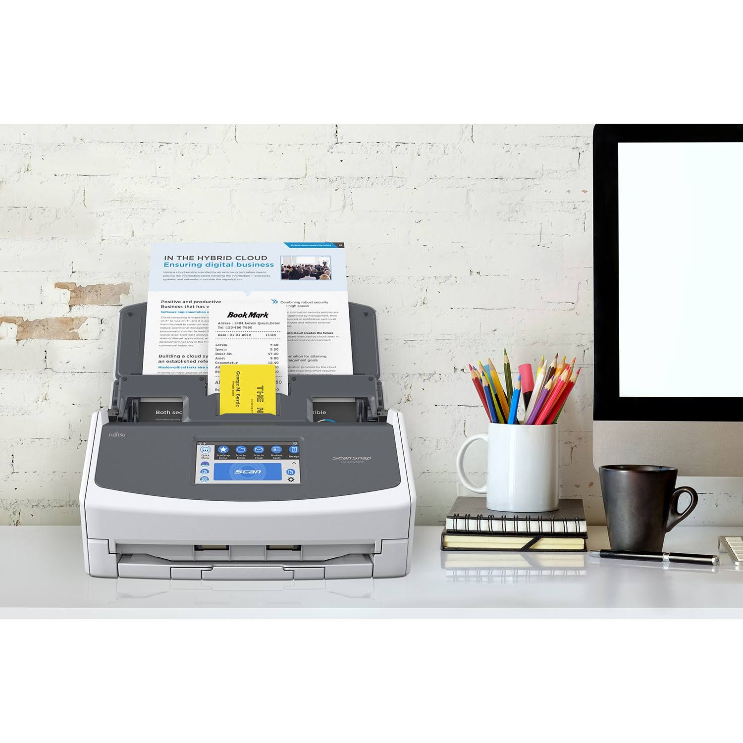 Fujitsu ScanSnap iX1600 Scanner White - Image 6
