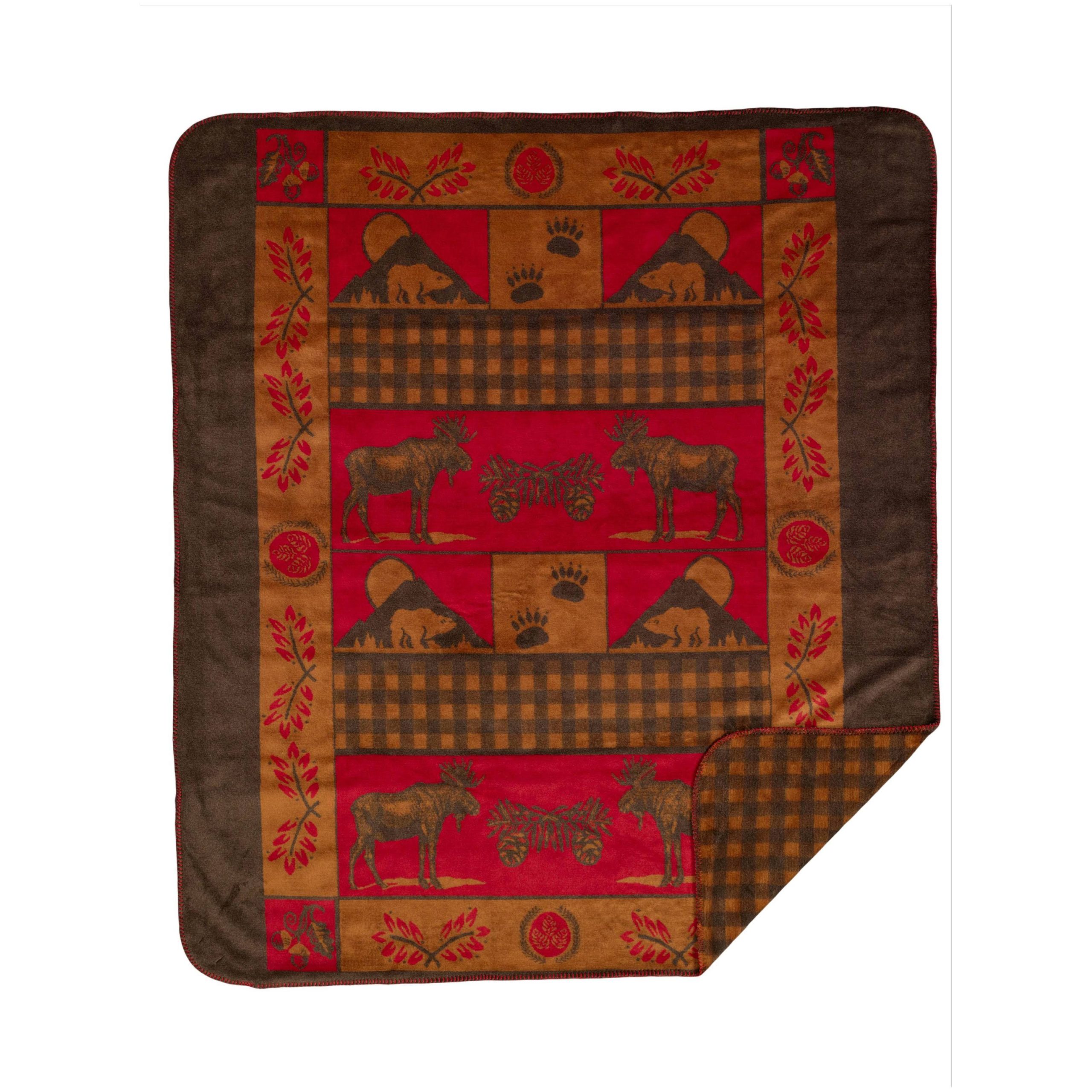 Denali Home Moose & Bear Throw Blanket