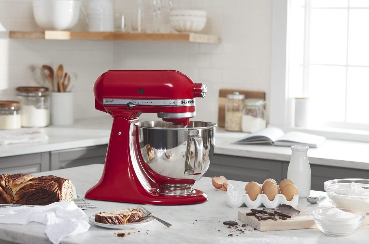 KitchenAid Artisan Series 5 Quart Tilt Head Stand Mixer with Pouring Shield KSM150PS, Cast Iron - Image 123