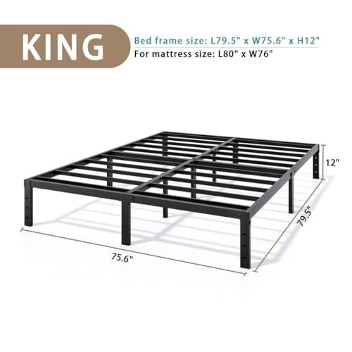 Metal Bed Frame Full Size – 14 Inch Heavy-Duty Full Platform Bed Frame No Box Spring Needed, Easy Assembly, Noise-Free, Sturdy Mattress Foundation, Underbed Storage Space - Image 71