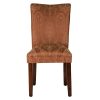 HomePop Parsons Red/Gold Damask Dining Chair