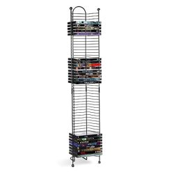 Atlantic Nestable 32 Blu-Ray Rack – Space Saving Modern Design, Durable Steel Construction PN63712046 in Black