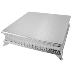 Tabletop Classics by Walco AC9127 18×22 Contemporary Square Nickel-Plated Cake Stand