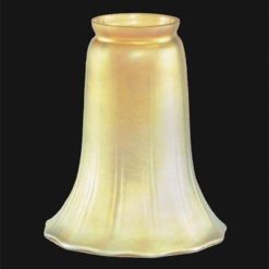 Alternative view of Bu0026p Lamp Gold Iridescent Tulip Art Glass Shade