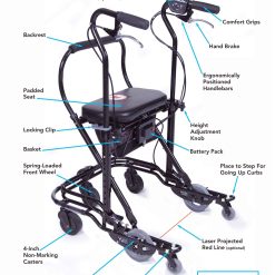 Alternative view of U-Step Walking Stabilizer – Walker – Tall – 6-Foot 1 to 6-Foot 3