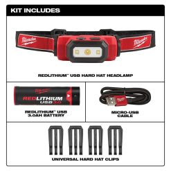 Alternative view of MW USB Rechargeable Hard Hat Headlamp 2111-21 from MW