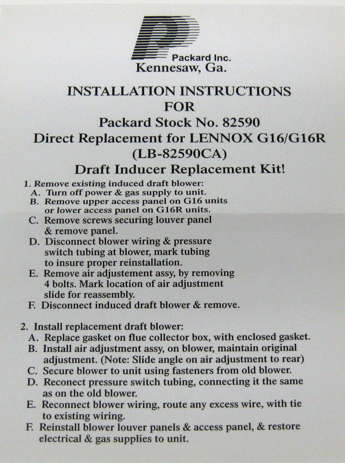 Packard 82590 Induced Draft Furnace Blower,115V - Image 7