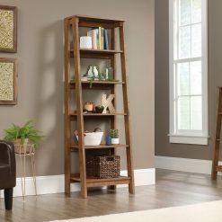 Alternative view of Sauder Trestle 5-Shelf Bookcase – Vintage Oak