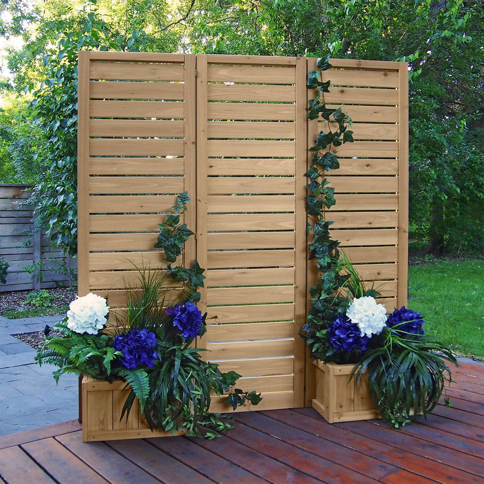 Yardistry Fusion Privacy Screen with Planters - Image 2