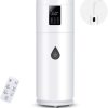 Tower Humidifiers for Large Room 1000 sq ft,Hiswelle 17L 4.49Gal Ultrasonic Cool Mist Topfill Humidifier with 360??Nozzle 4 Speed Humidistat Essential Oil Tray for Bedroom School Office Greenhouse
