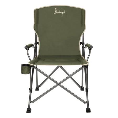 Slumberjack Glacier Basin XXL Hard Arm Adult Quad Chair, with Oversized Frame, Green