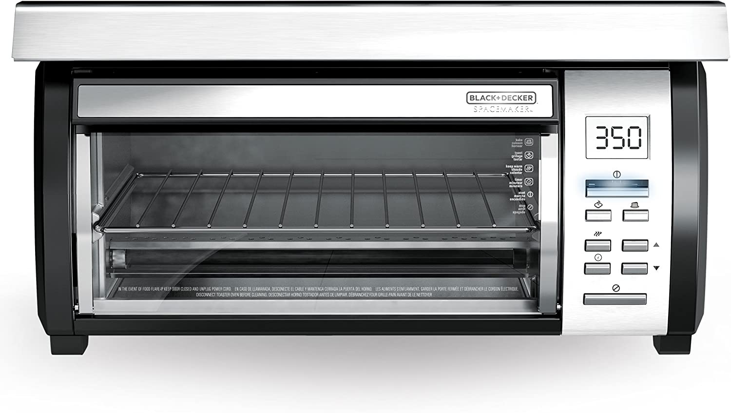 2025 Spacemaker Under-Counter Toaster Oven, Black/Stainless Steel, TROS1000D
