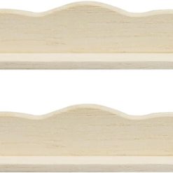 Dollhouse Wall Shelf Miniature Wooden Shelves 1: 12 Scale Tiny Wood Storage Rack Models for Doll House Room Furniture Accessories