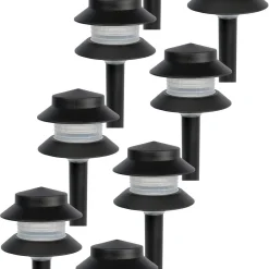 Paradise GL22627 Low Voltage Plastic 4W Path Light (Black, 8 Pack)