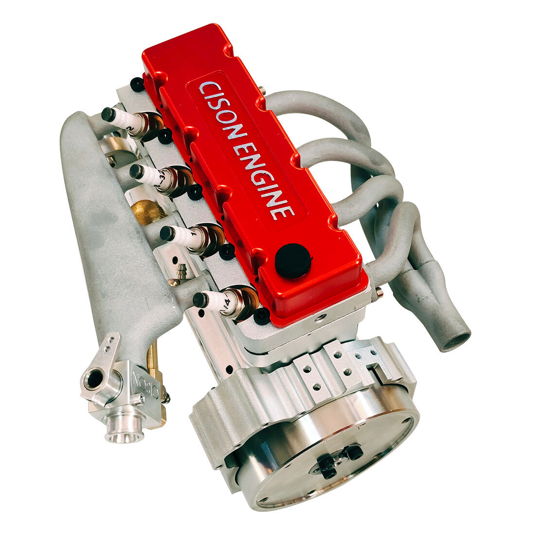 CISON L4-175 17.5cc Mini OHV Inline Four-cylinder Four-Stroke Water-Cooled L4 Gasoline Engine Model for RC Cars Ships(ASSEMBLED)