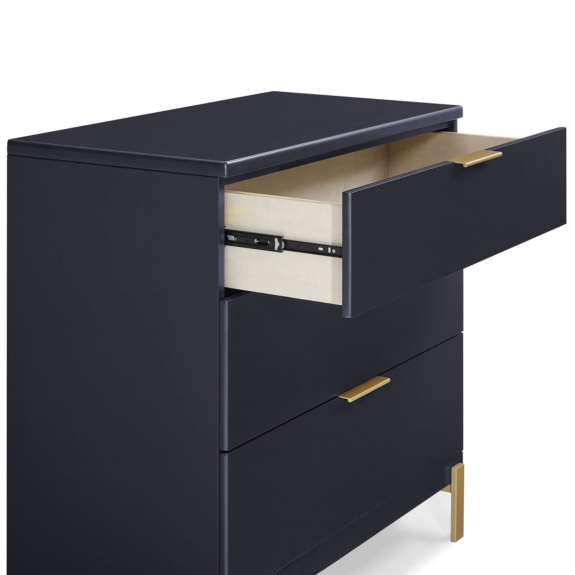 Delta Children Hendrix 3 Drawer Dresser in Bianca White/Bronze - Image 8