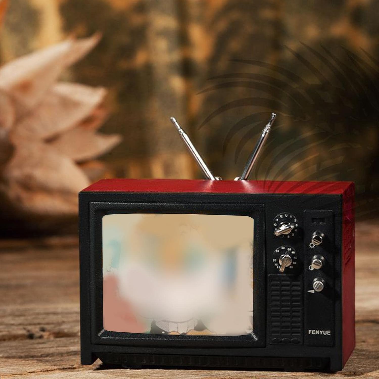 1:12 Doll House Vintage Old Style Miniature Television TV with Picture Doll House Room Decor Model Bedroom Toy Furniture Living Miniture Toy - Image 4