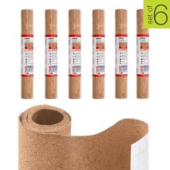Shelf Liner with Cork Adhesive 18? x 48? Set of 6