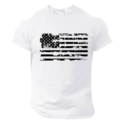 Mens American Flag Patriotic Shirt Distressed Short Sleeve Independence Day Shirt Graphic Tees Men - Image 3