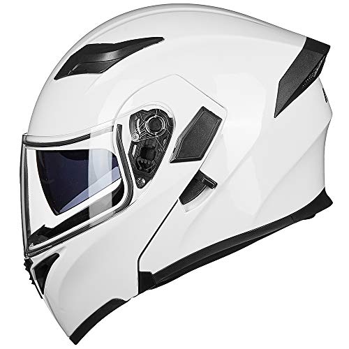ILM Motorcycle Dual Visor Flip up Modular Full Face Helmet DOT 6 Colors Model 902 - Image 69