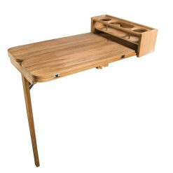 Whitecap Cockpit Table W/FOLDING Leaves Drinkholder Table Top – Holds 4