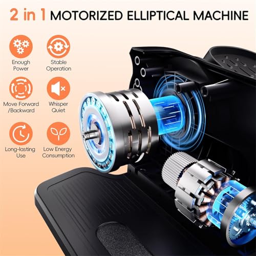 Under Desk Elliptical Machine,Morelax Ellipse Leg Exerciser for Seniors,Quiet & Portable Mini Electric Seated Pedal Exerciser & 12 Adjustable Speeds - Image 2